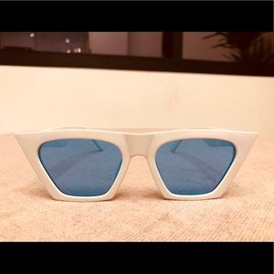 White cat eye sunglasses